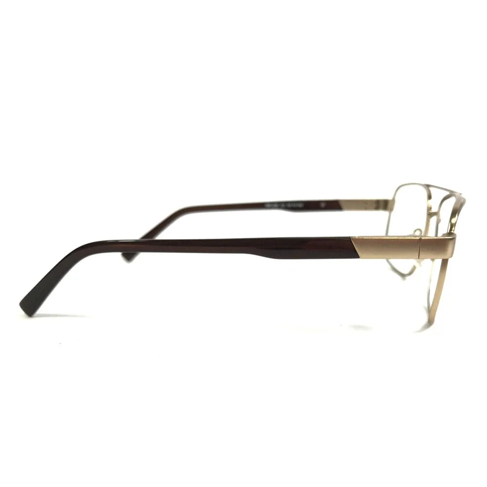 Michael Ryen Eyeglasses Frames MR-436 C2 Matte Gold Brown Aviator 57-17-147